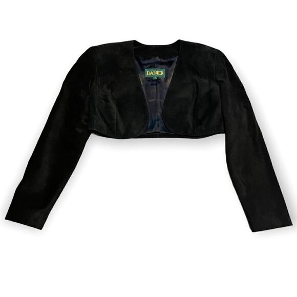 Danier Vintage Genuine LEATHER SUEDE 2-Pc Cropped Jacket & Pants Set Womens XS - Picture 3 of 8